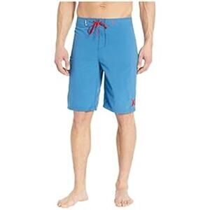 Hurley Men's Swimwear One & Only Boardshorts Drawstring Blue Size 34 NWOT